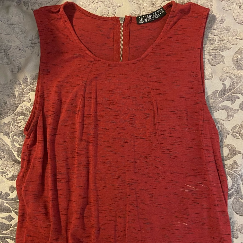 Cotton-On soft tank w/ zipper